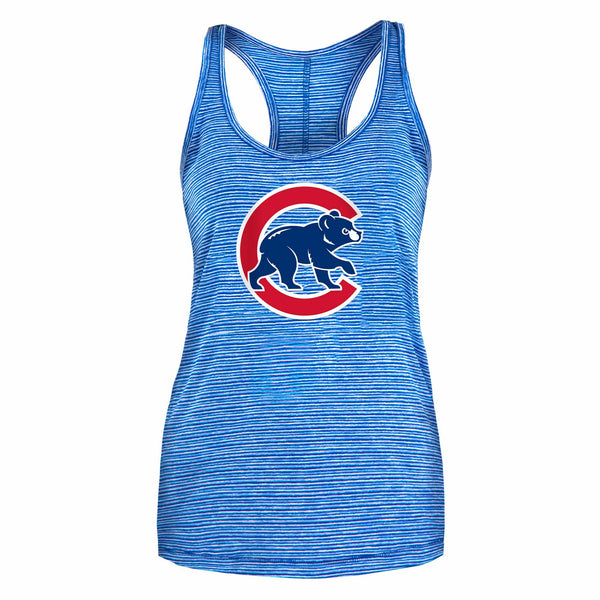 Chicago Cubs Ladies Walking Bear Tri-Blend Tank Top