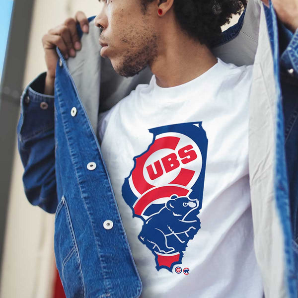 Chicago Cubs Illinois Dual Logo T-Shirt