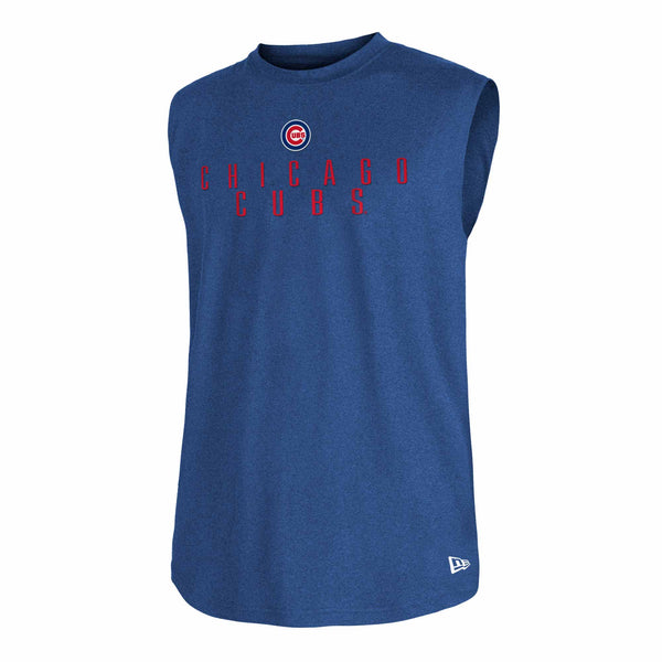 Chicago Cubs Back Stripe Sleeveless T-Shirt