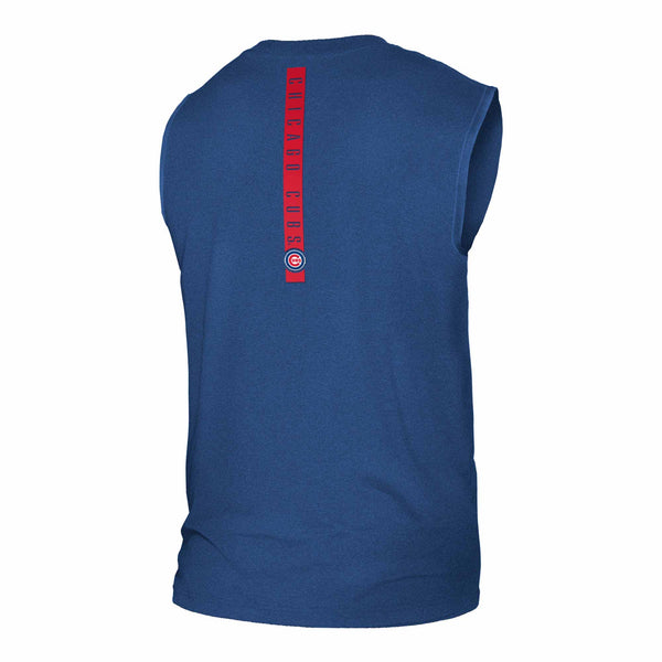 Chicago Cubs Back Stripe Sleeveless T-Shirt