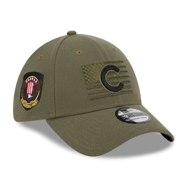 Chicago Cubs 2023 Armed Forces Day 39THIRTY Stretch Fit Cap