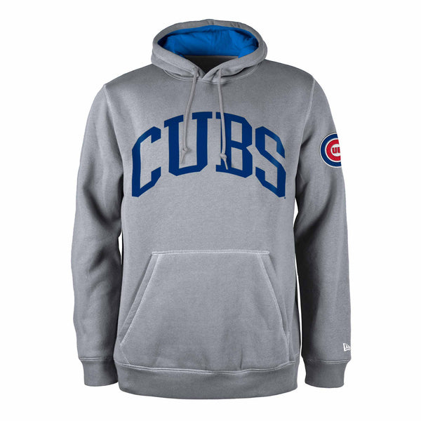 Chicago Cubs Grey Bullseye Basic Hooded Sweatshirt