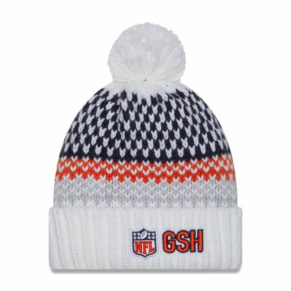Chicago Bears 2023 Sideline White Bear Ladies Knit Hat