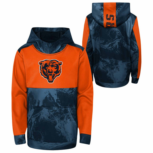 Outerstuff Chicago Bears Youth All Over Blitz Hooded Sweatshirt Small = 6-8