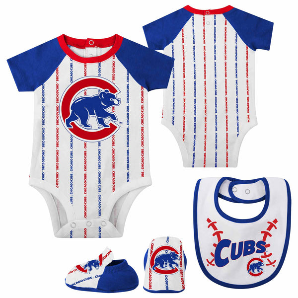 Chicago Cubs Infant Play Ball Bib Bootie & Creeper Set