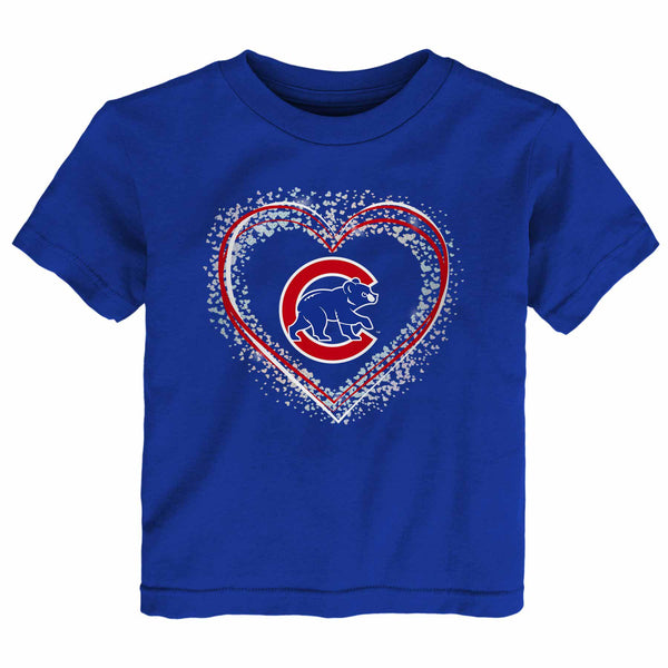 Chicago Cubs Toddler Heart Shot T-Shirt