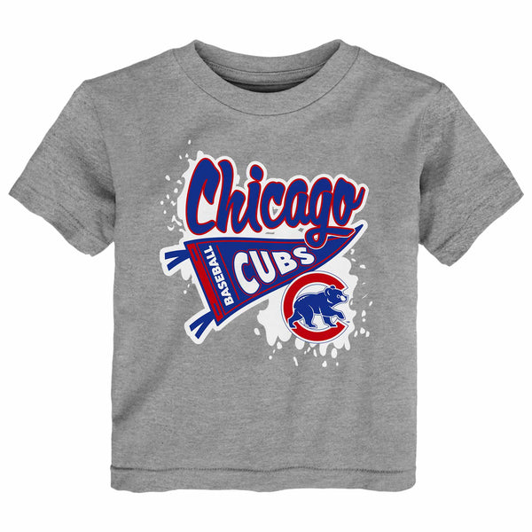 Chicago Cubs Toddler Banner Splatter T-Shirt
