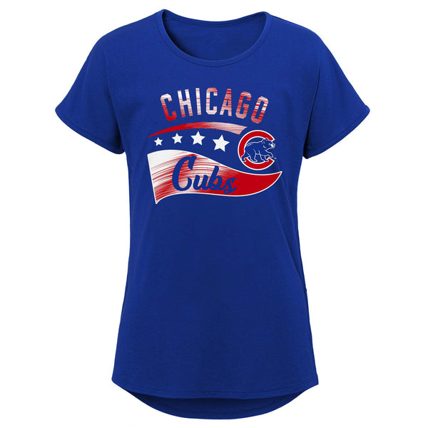 Chicago Cubs Youth Girls Fly The Flag T-Shirt