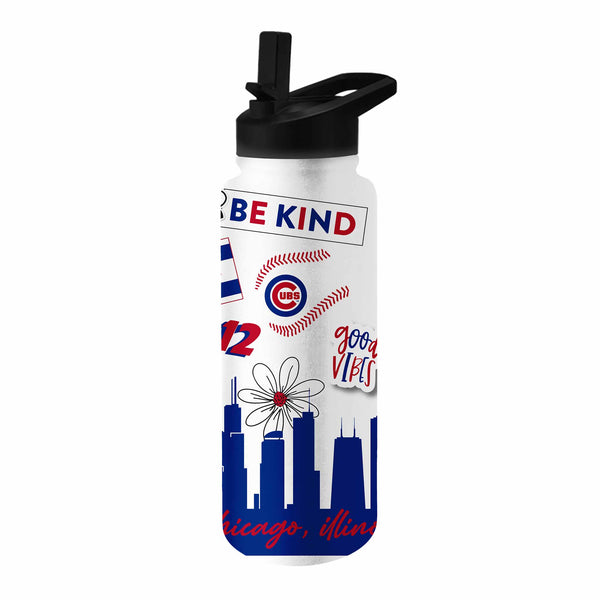 Chicago Cubs 34oz Native Quencher Water Bottle