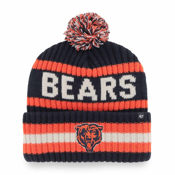 Chicago Bears Navy Bering Pom Knit Hat