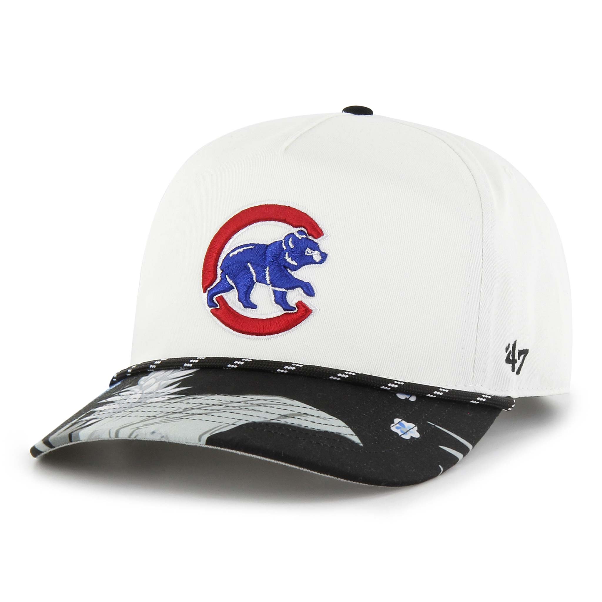Men's '47 White Chicago Cubs Dark Tropic Hitch Snapback Hat