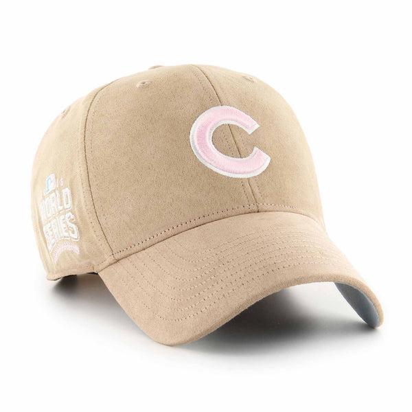 Chicago Cubs 2016 World Series Khaki Suede Captain Adjustable Cap