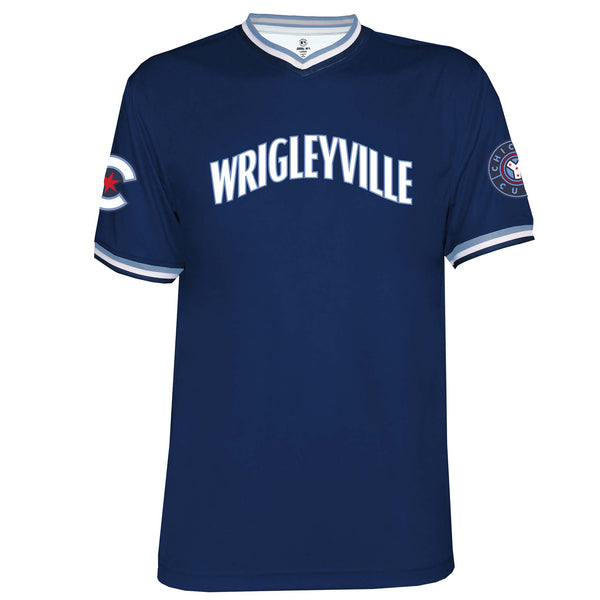 Chicago Cubs Youth City Connect Sublimated V Neck T Shirt