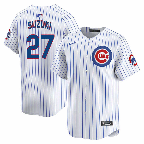 Chicago Cubs Seiya Suzuki Youth Home Nike Vapor Limited Jersey With Authentic Lettering