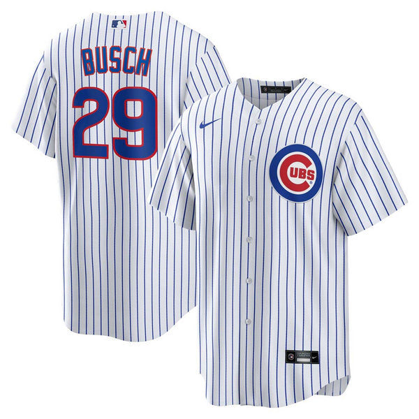 Chicago Cubs Michael Busch Youth Nike Home Baseline Jersey With Authentic Lettering