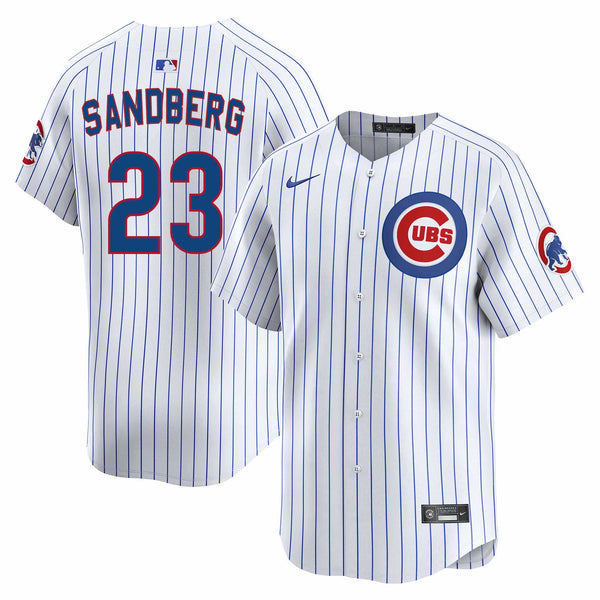 Chicago Cubs Ryne Sandberg Youth Home Nike Vapor Limited Jersey W/ Authentic Lettering