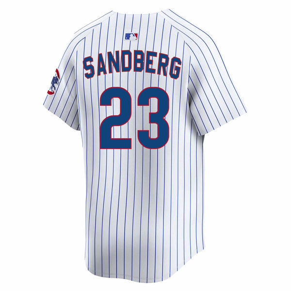 Chicago Cubs Ryne Sandberg Youth Home Nike Vapor Limited Jersey W/ Authentic Lettering