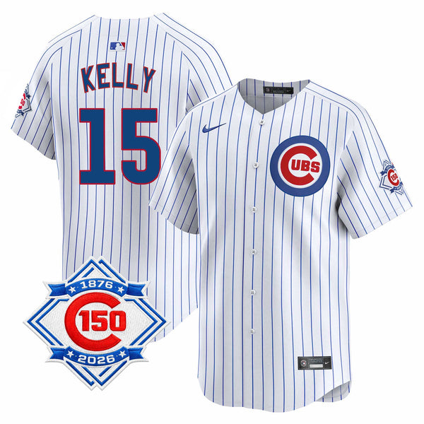 Chicago Cubs Carson Kelly Nike Home Vapor Limited 150th Anniversary Jersey With Authentic Lettering