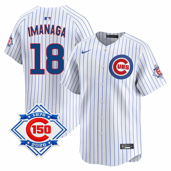 Chicago Cubs Shota Imanaga Nike Home Vapor Limited 150th Anniversary Jersey With Authentic Lettering