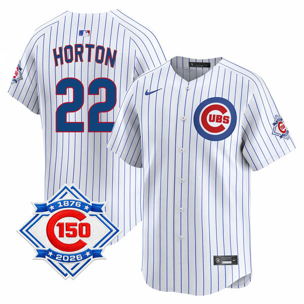 Chicago Cubs Cade Horton Nike Home Vapor Limited 150th Anniversary Jersey With Authentic Lettering