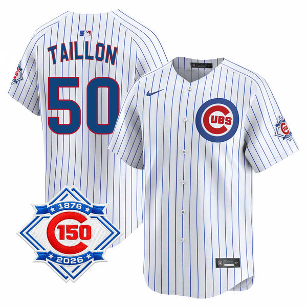 Chicago Cubs Jameson Taillon Nike Home Vapor Limited 150th Anniversary Jersey With Authentic Lettering