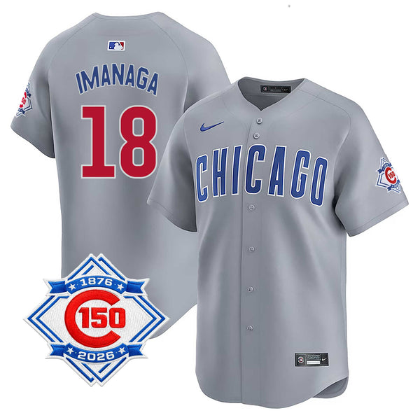 Chicago Cubs Shota Imanaga Nike Road Vapor Limited 150th Anniversary Jersey With Authentic Lettering