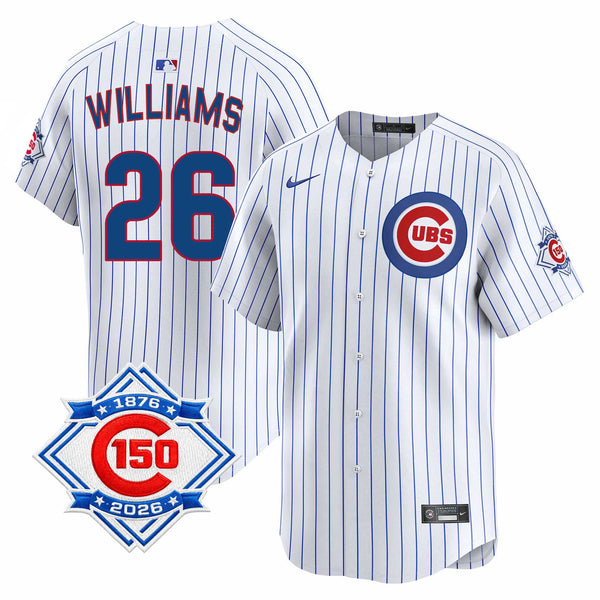Chicago Cubs Billy Williams Nike Home Vapor Limited 150th Anniversary Jersey With Authentic Lettering