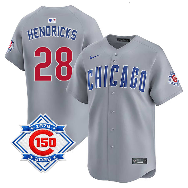Chicago Cubs Kyle Hendricks Nike Road Vapor Limited 150th Anniversary Jersey With Authentic Lettering