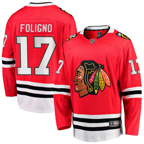 Chicago Blackhawks Nick Foligno Home Breakaway Jersey w/ Authentic Lettering