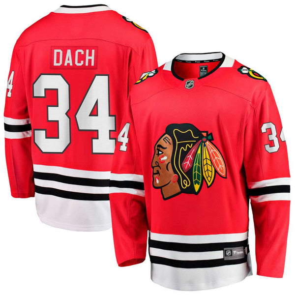 Chicago Blackhawks Colton Dach Home Breakaway Jersey w/ Authentic Lettering