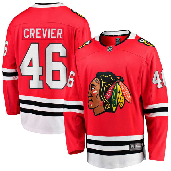 Chicago Blackhawks Louis Crevier Home Breakaway Jersey w/ Authentic Lettering