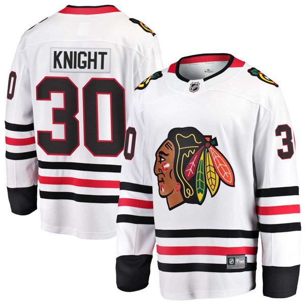 Chicago Blackhawks Spencer Knight Road Breakaway Jersey w/ Authentic Lettering