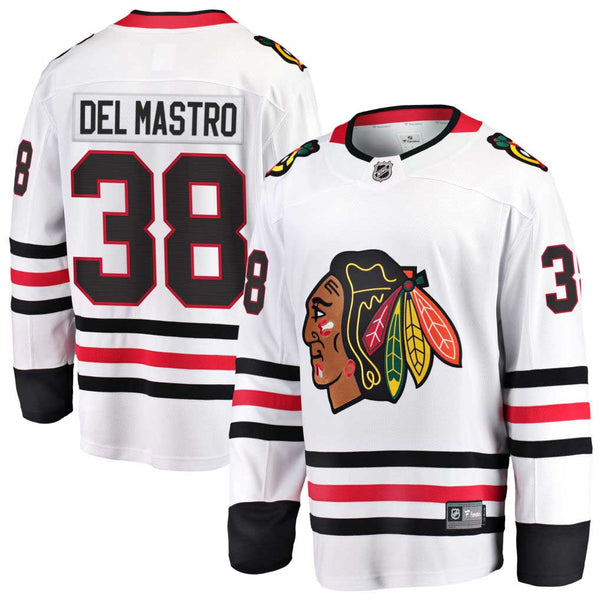 Chicago Blackhawks Ethan Del Mastro Road Breakaway Jersey w/ Authentic Lettering