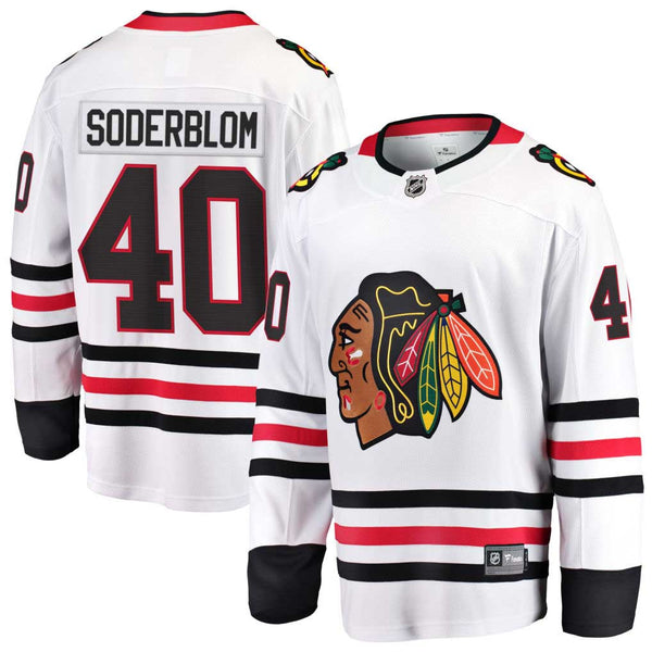 Chicago Blackhawks Arvid Soderblom Road Breakaway Jersey w/ Authentic Lettering