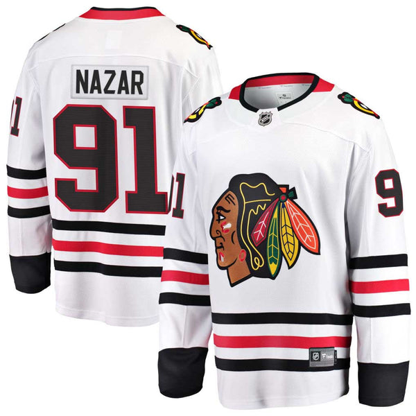 Chicago Blackhawks Frank Nazar Road Breakaway Jersey w/ Authentic Lettering