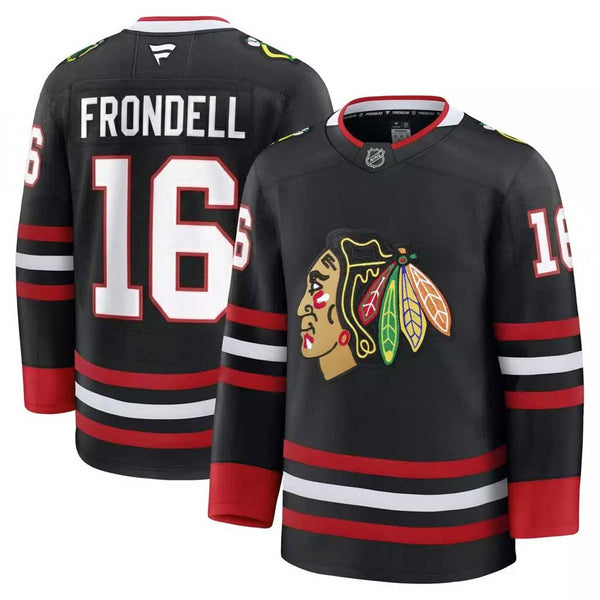 Chicago Blackhawks Anton Frondell Fanatics 2025 Alternate Premium Jersey With Authentic Lettering