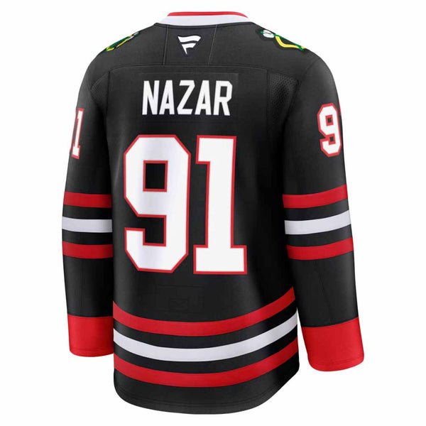 Chicago Blackhawks Frank Nazar Fanatics 2025 Alternate Premium Jersey w/ Authentic Lettering