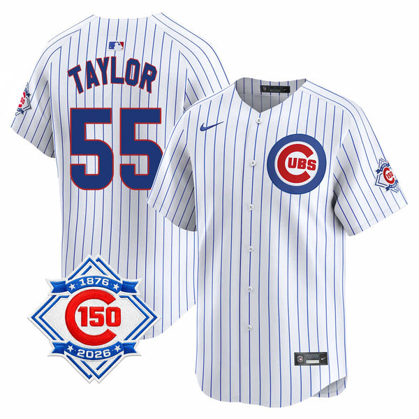 Chicago Cubs Tyrone Taylor Nike Home Vapor Limited 150th Anniversary Jersey With Authentic Lettering