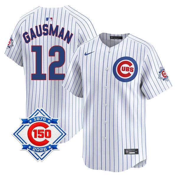 Chicago Cubs Kevin Gausman Nike Home Vapor Limited 150th Anniversary Jersey With Authentic Lettering