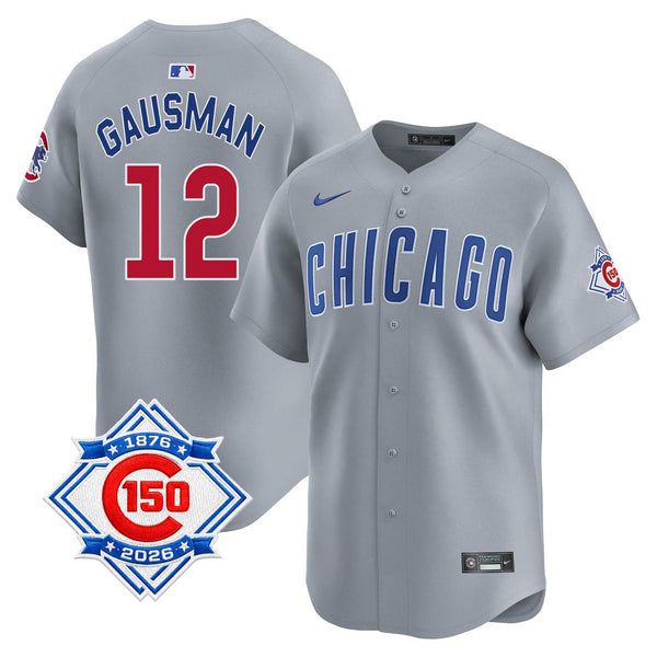 Chicago Cubs Kevin Gausman Nike Road Vapor Limited 150th Anniversary Jersey With Authentic Lettering