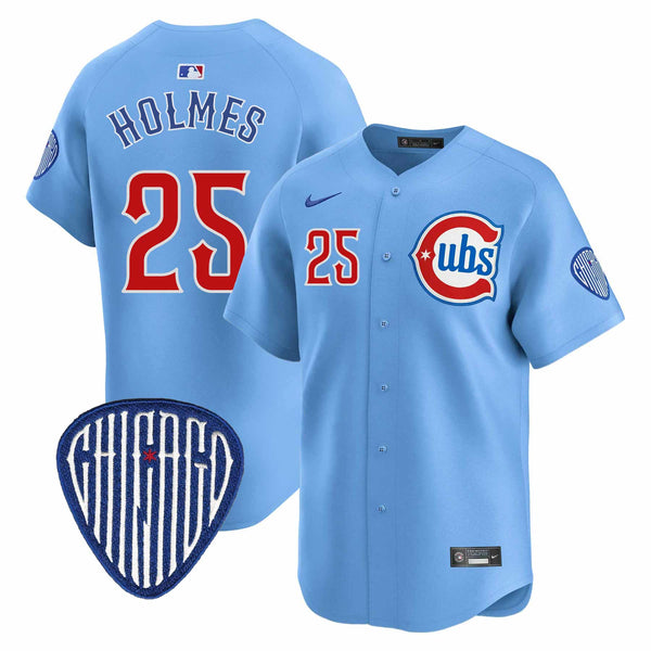 Chicago Cubs Clay Holmes Blues Alternate 2 Nike Vapor Limited Jersey