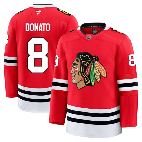 Chicago Blackhawks Ryan Donato Fanatics Home Premium Jersey With Authentic Lettering