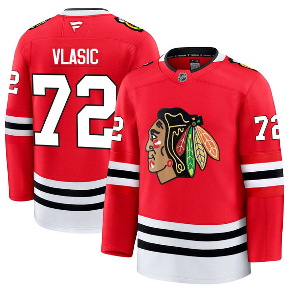 Chicago Blackhawks Alex Vlasic Fanatics Home Premium Jersey With Authentic Lettering