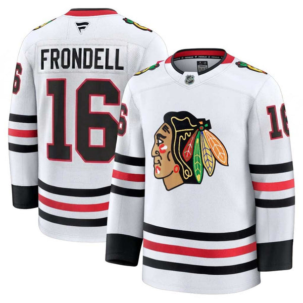 Chicago Blackhawks Anton Frondell Fanatics Road Premium Jersey With Authentic Lettering
