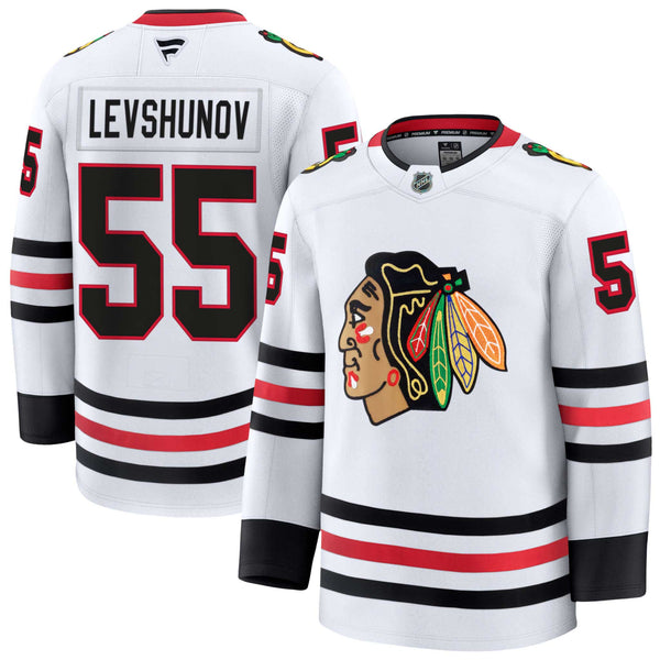 Chicago Blackhawks Artyom Levshunov Fanatics Road Premium Jersey With Authentic Lettering
