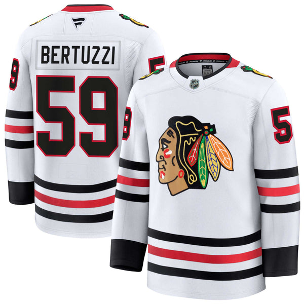 Chicago Blackhawks Tyler Bertuzzi Fanatics Road Premium Jersey With Authentic Lettering