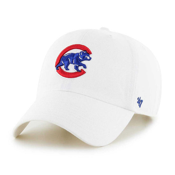 Chicago Cubs Walking Bear White Clean Up Adjustable Cap