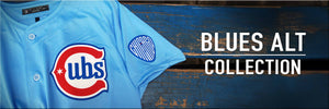 Shop the Chicago Cubs Blues Alternate 2 Collection, including Jerseys, Hats, Apparel, and Memorabilia.