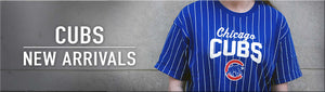 Shop Cubs New Arrivals, including this Chicago Cubs Women's New Era Pinstripe T-Shirt