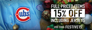 Enjoy 15% off full priced items, including jerseys. Limited Time. Exclusions apply. Use code: FESTIVE15